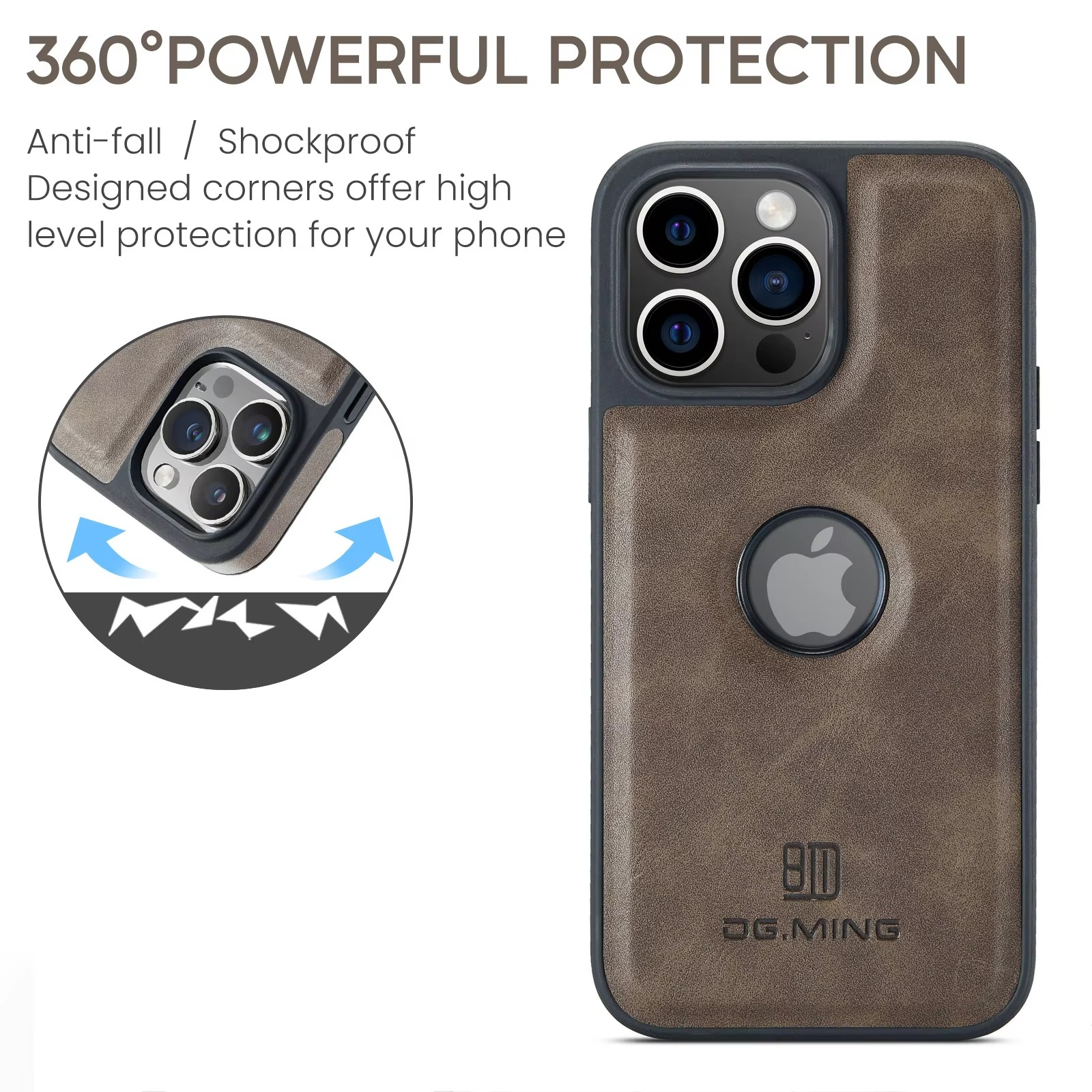 Luxury iPhone Case MagSafe Compatible — Leather Magnetic Camera Protection, Shockproof Anti-Fingerprint, Anti-Scratch, Soft Bumper Cover