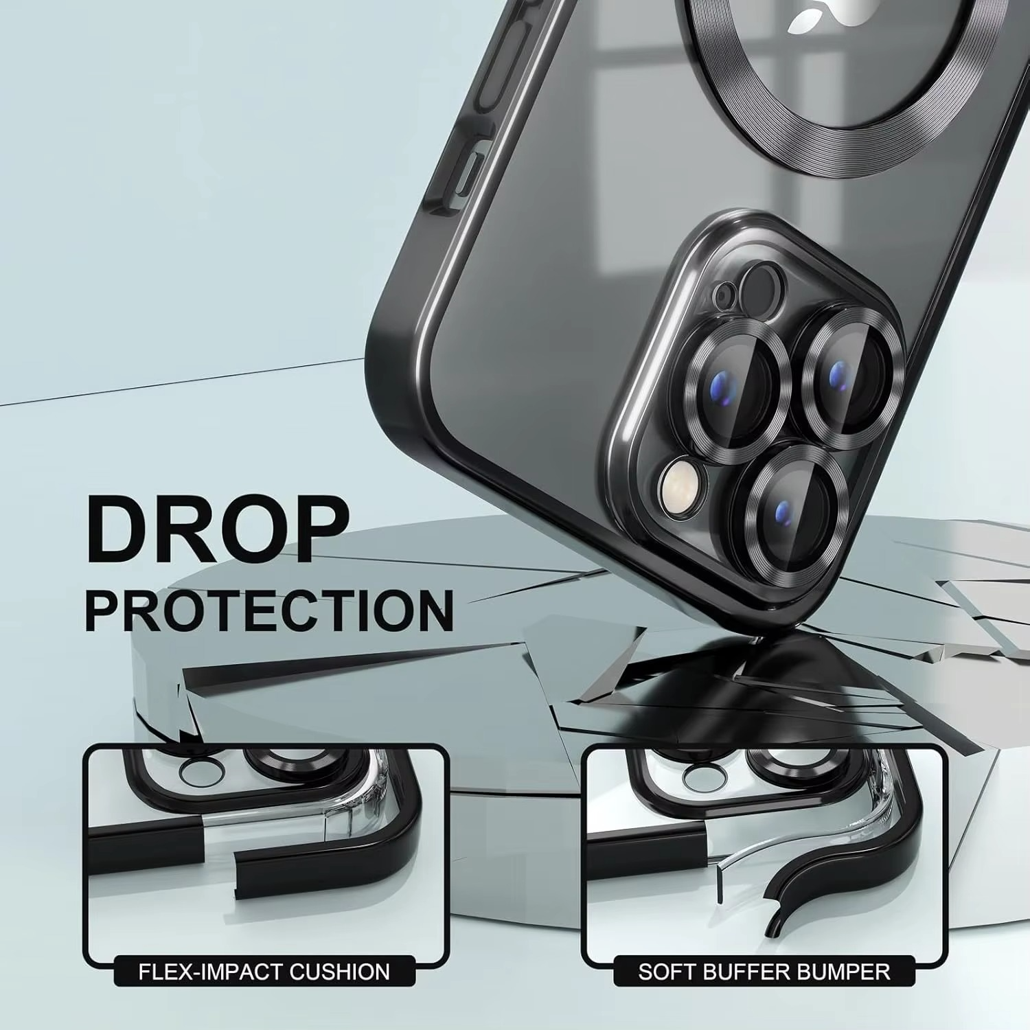 Luxury iPhone Case MagSafe Compatible — Magnetic Plating Cover, Transparent, Shockproof, Anti-Fingerprint, Anti-Scratch, Dustproof, Wireless Charging