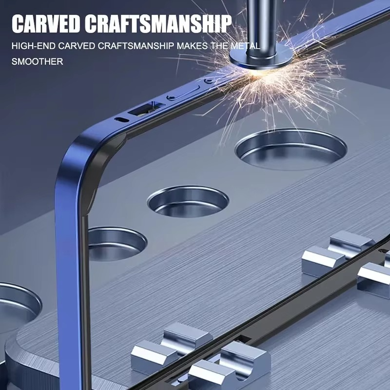 Luxury iPhone Case Ultra-Thin Aluminum Alloy Frame — Lightweight Bumper Protective Cover, Shockproof Hard Metal Shell