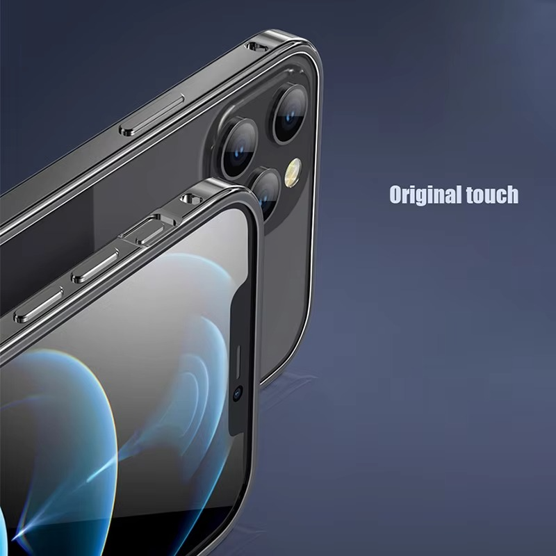 Luxury iPhone Case Ultra-Thin Aluminum Alloy Frame — Lightweight Bumper Protective Cover, Shockproof Hard Metal Shell