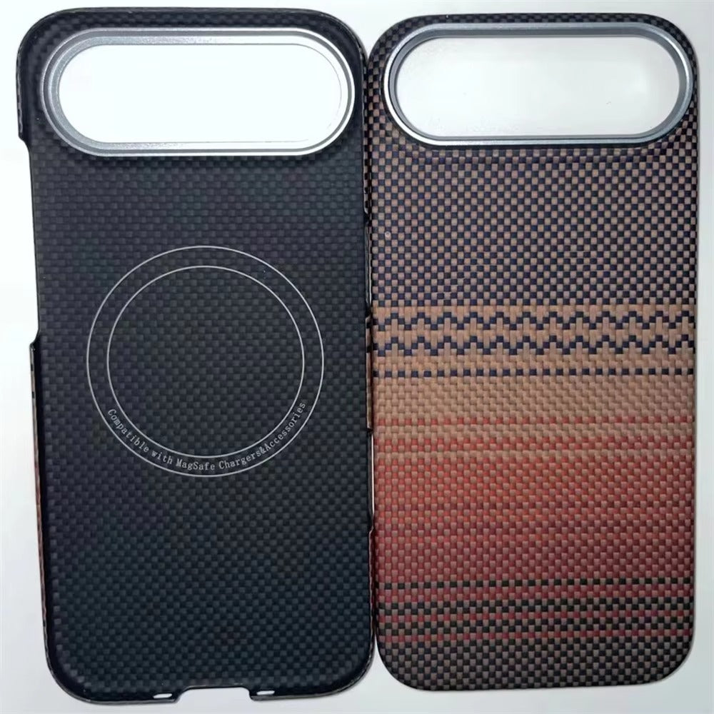 Luxury iPhone Case — Slim Aramid Fiber MagSafe Cover with Lightweight Case-Less Touch Feel and Durable Protective Design