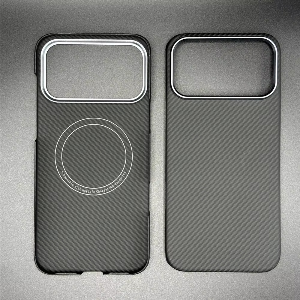 Luxury iPhone Case — Ultra-Thin Real Carbon Fiber MagSafe Cover with Aramid Kevlar Armor Protection, Matte Anti-Fingerprint Non-Slip Full-Coverage Design