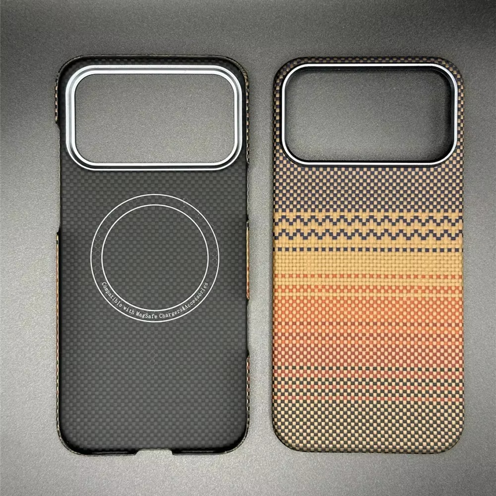 Luxury iPhone Case — Ultra-Thin Real Carbon Fiber MagSafe Cover with Aramid Kevlar Armor Protection, Matte Anti-Fingerprint Non-Slip Full-Coverage Design