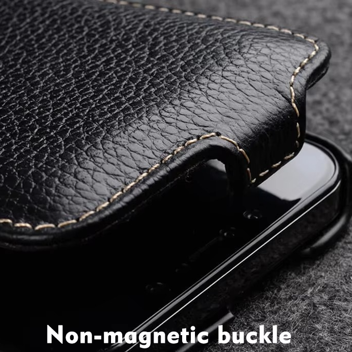 Luxury iPhone Flip Case 100% Genuine Cowhide Leather — Premium Melkco Design, Slim Protective Cover with Textured Finish, Stylish Durable Phone Protection