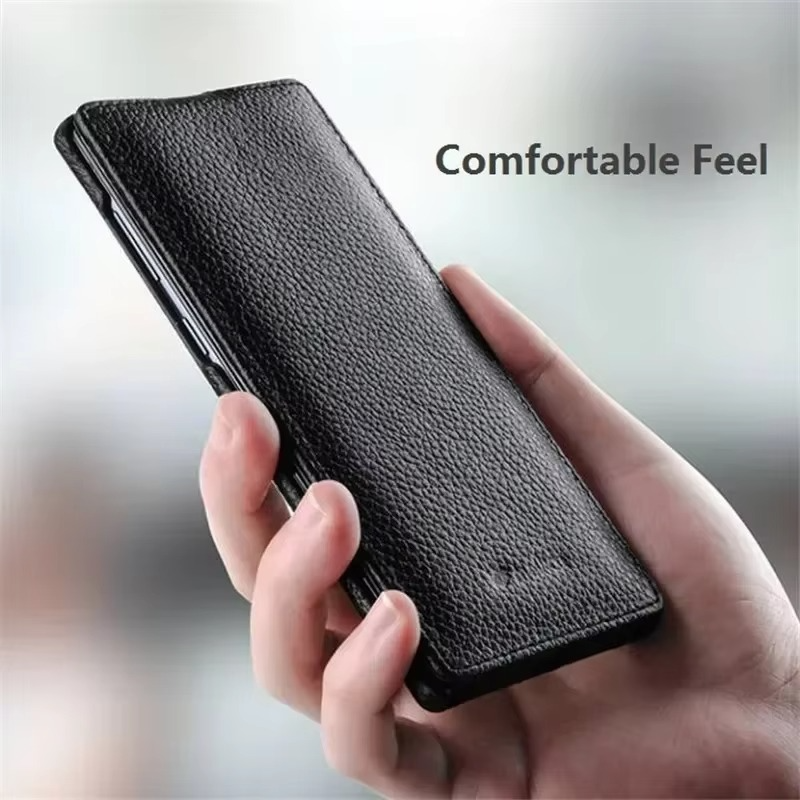 Luxury iPhone Flip Case 100% Genuine Cowhide Leather — Premium Melkco Design, Slim Protective Cover with Textured Finish, Stylish Durable Phone Protection
