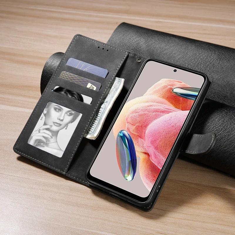 Luxury iPhone Flip Glitter Wallet Case — Bling Leather Book-Style Cover with Card Holder, Dual Layer Protection, Sparkling Design, Shockproof and Dustproof