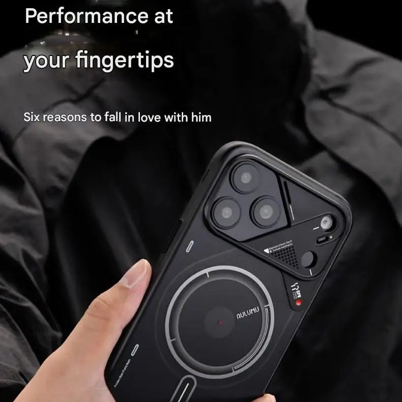 Luxury iPhone Frosted Magnetic Luminous Case — Translucent Full-Inclusive Anti-Drop Cover with Stand, Matte Shockproof Design for iPhone 17 Pro Max