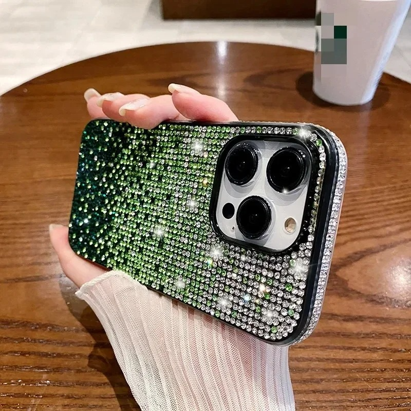Luxury iPhone Glitter Diamond Case — Ultra-Thin Sparkling Cover, Slim Lightweight Design, Shockproof Anti-Fingerprint Scratch-Resistant Protective Finish