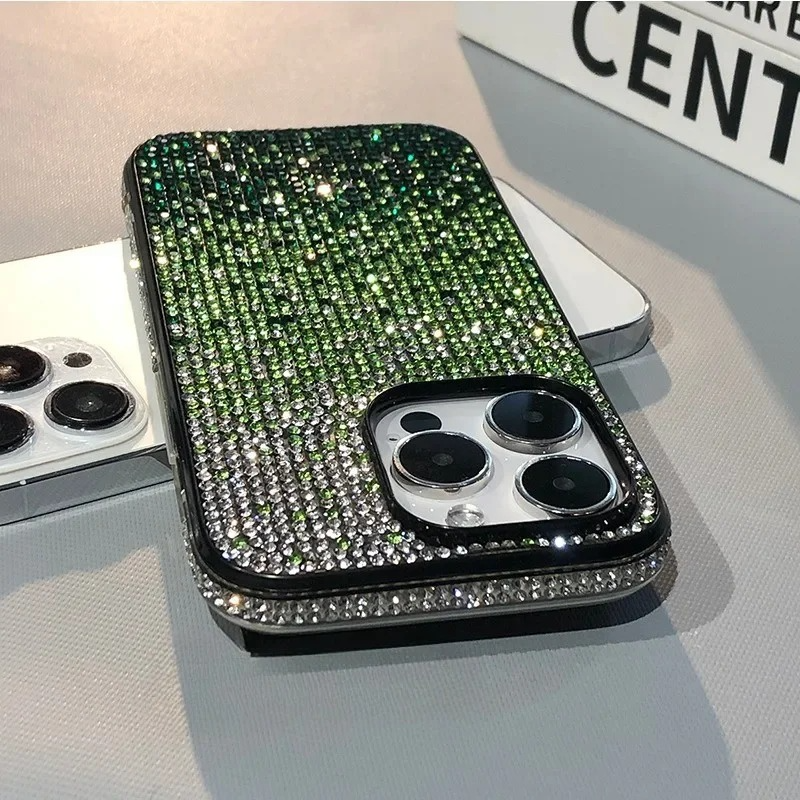 Luxury iPhone Glitter Diamond Case — Ultra-Thin Sparkling Cover, Slim Lightweight Design, Shockproof Anti-Fingerprint Scratch-Resistant Protective Finish