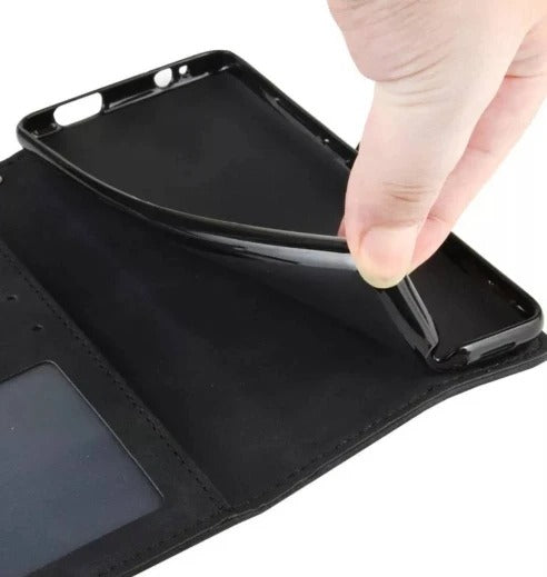 Luxury iPhone Glitter Wallet Flip Case — PU Leather Cover with Sparkling Design, Card Storage Compartment, Full Body Protection, Stylish and Durable