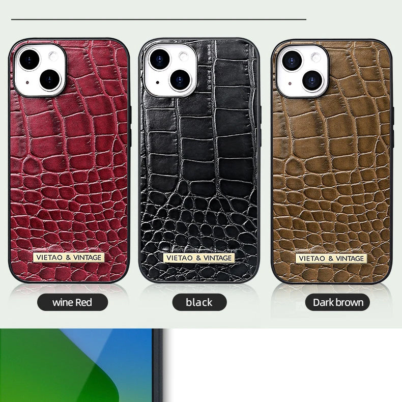 Luxury iPhone Leather Case Business Style — High-End Textured Cover, Slim Protective Design, Anti-Fingerprint Scratch-Resistant Dustproof Finish