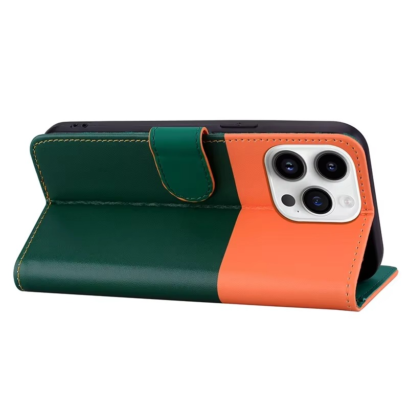 Luxury iPhone Leather Flip Wallet Case — Cute Cat Pet Design, Magnetic Cover with Card Holder, Stand Function, Shockproof Anti-Scratch Protection for Women