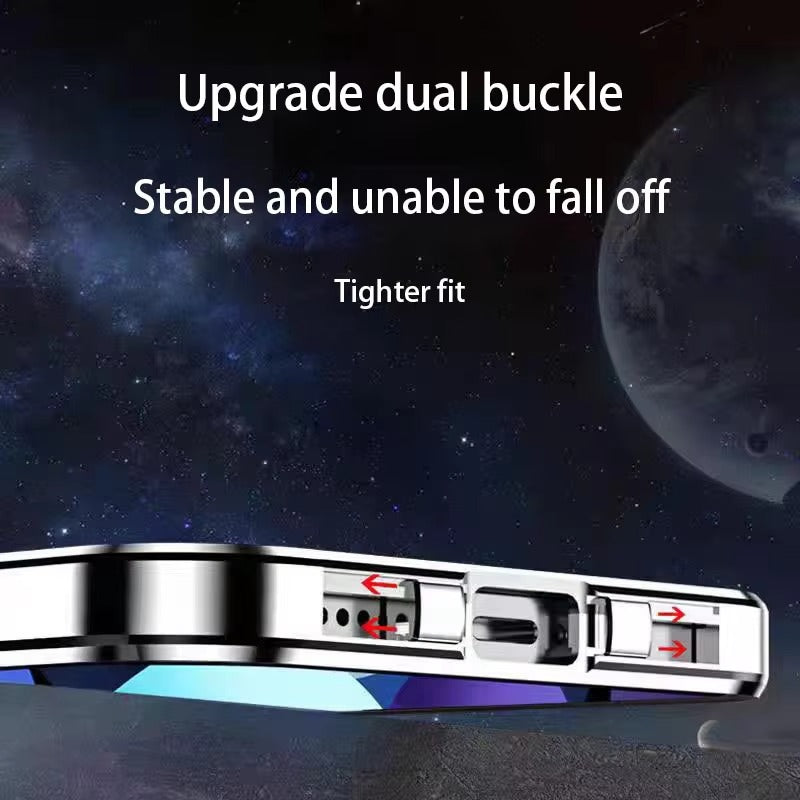 Luxury iPhone MagSafe Case Double-Sided Glass Cover — 360° Full Body HD Transparent Protection, Magnetic Metal Alloy Frame, Shockproof Anti-Fingerprint Design