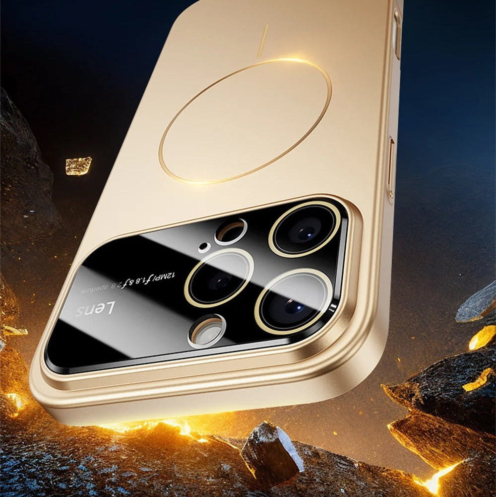 Luxury iPhone MagSafe Case Frosted Large Camera Window — Magnetic Wireless Charging, Slim Shockproof Bumper, Matte Anti-Fingerprint Scratch-Resistant Cover