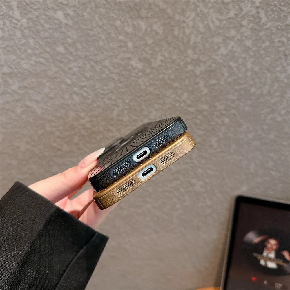 Luxury iPhone MagSafe Case Heat Dissipation Design — Ultra-Thin Anti-Drop Cover with Glass Camera Protector, Shockproof Anti-Fingerprint Scratch-Resistant Finish