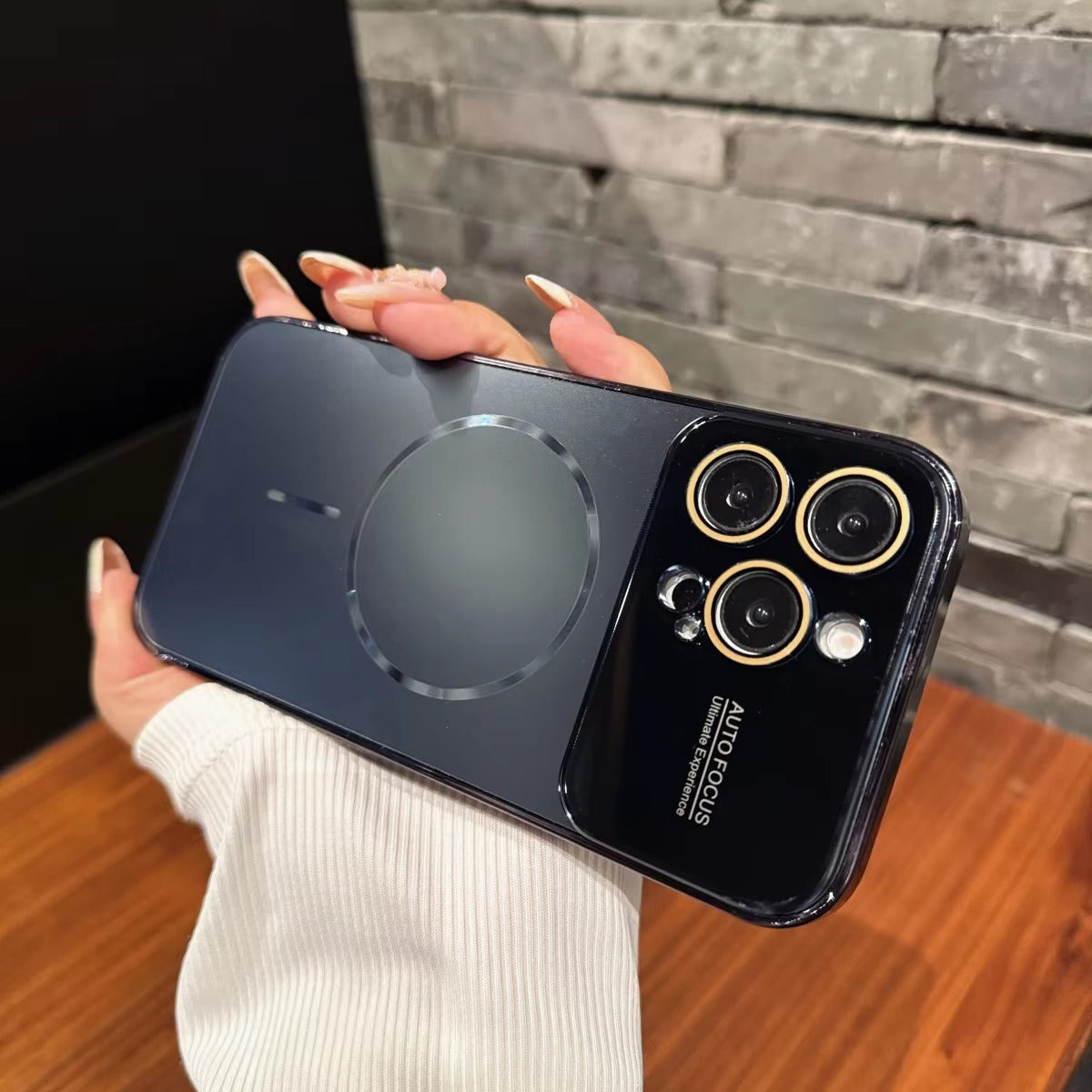 Luxury iPhone MagSafe Case Nanometer Frosted Finish — Large Lens Glass Protection, Magnetic Wireless Charging, Slim Shockproof Anti-Fingerprint Matte Cover