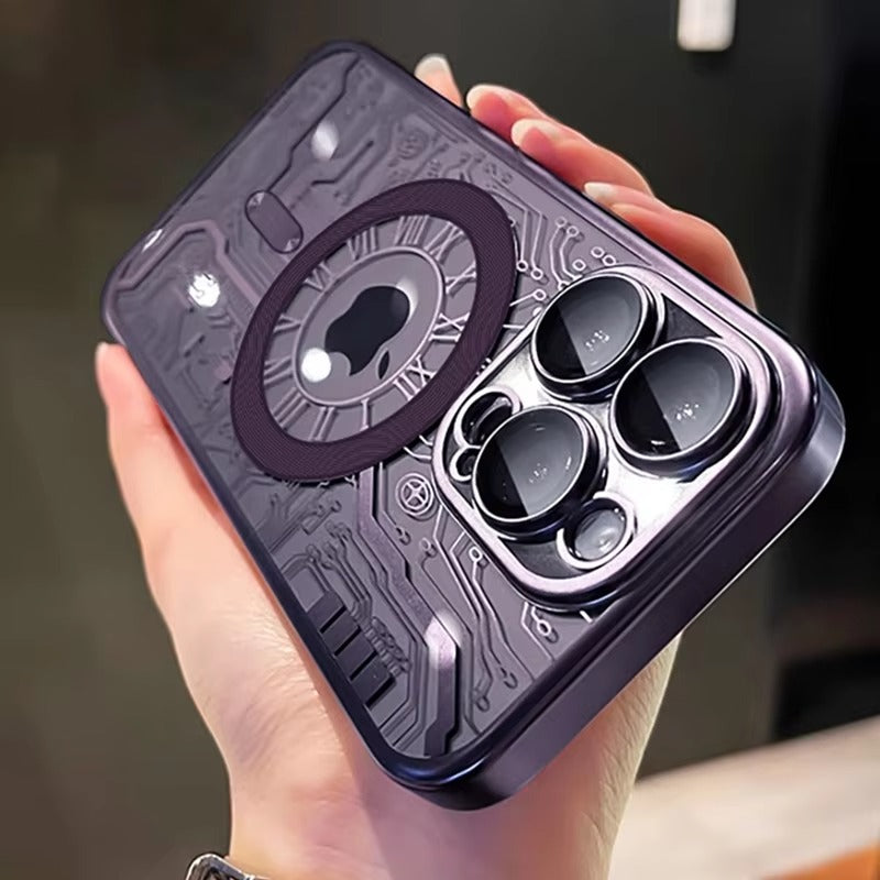 Luxury iPhone MagSafe Case Plating Design — Soft Magnetic Bumper Cover, Wireless Charging Compatible, Slim Shockproof Anti-Fingerprint Transparent Protection