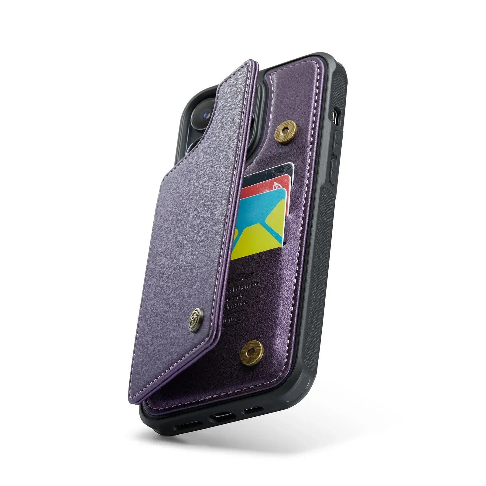 Luxury iPhone Magnetic Flip Wallet Case — PU Leather Cover with Card Holder, Shockproof Anti-Fingerprint Protection, Non-Slip Full Body Design