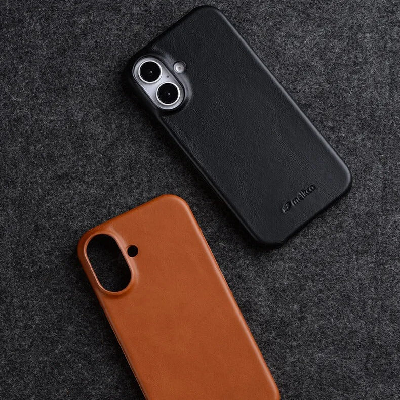 Luxury iPhone Magnetic Oil Wax Leather Case — Handmade Genuine Leather Cover with MagSafe, Slim Shockproof Design, Anti-Fingerprint Scratch-Resistant Finish