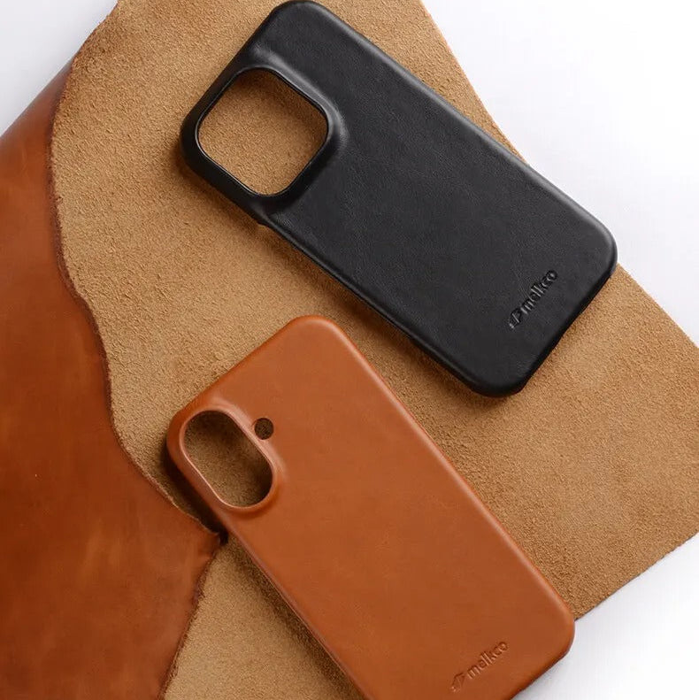 Luxury iPhone Magnetic Oil Wax Leather Case — Handmade Genuine Leather Cover with MagSafe, Slim Shockproof Design, Anti-Fingerprint Scratch-Resistant Finish