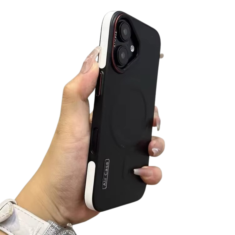 Luxury iPhone Matte Leather MagSafe Case — Magnetic Wireless Charging, Shockproof Bumper Full Coverage, Anti-Fingerprint Scratch-Resistant Design