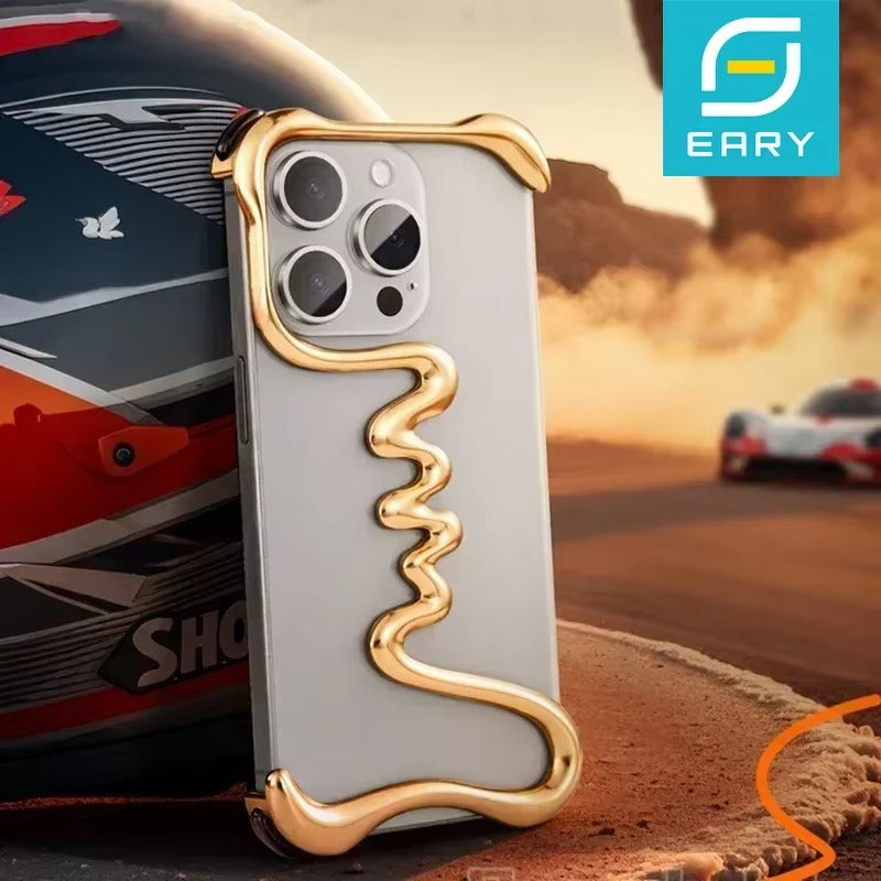 Luxury iPhone Metal Bumper Case — Aluminum Alloy Frameless Heat-Dissipation Frame, Lightweight Shockproof Anti-Slip Protective Cover