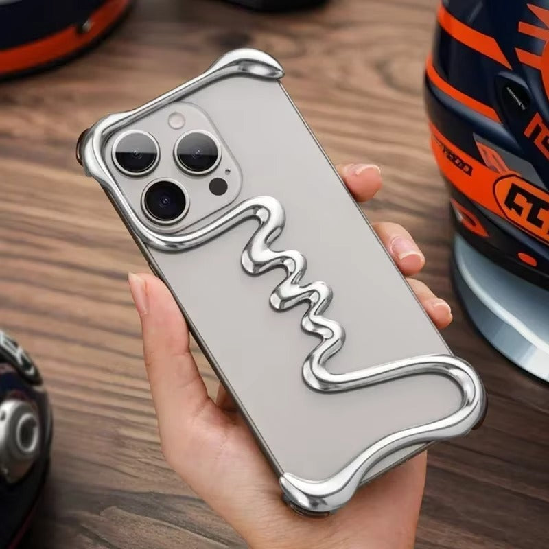 Luxury iPhone Metal Bumper Case — Aluminum Alloy Frameless Heat-Dissipation Frame, Lightweight Shockproof Anti-Slip Protective Cover