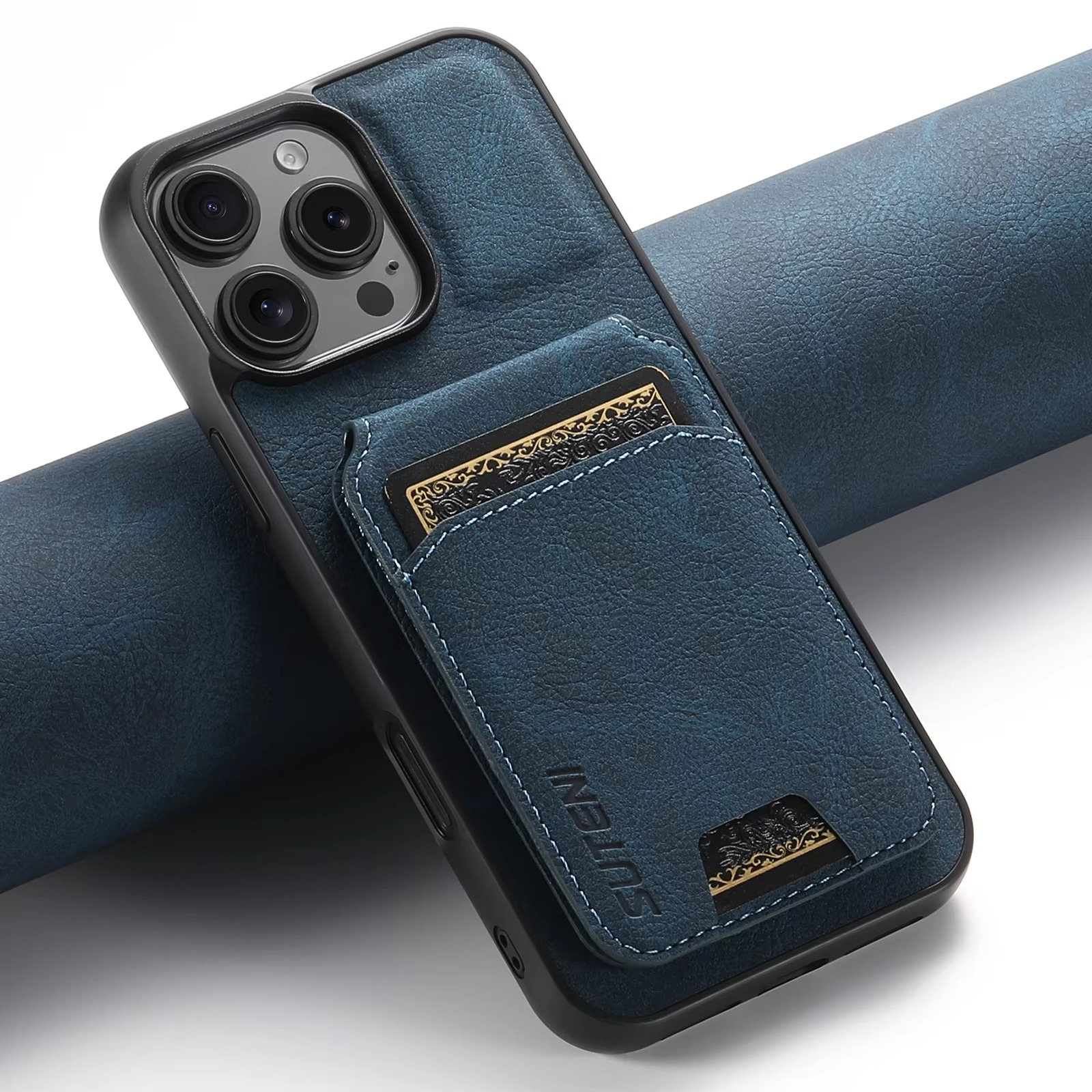 Luxury iPhone PU Leather Wallet Case with Card Holder — Magnetic Stand Cover, Shockproof Protection, Non-Slip Design, Stylish Pocket Phone Cover