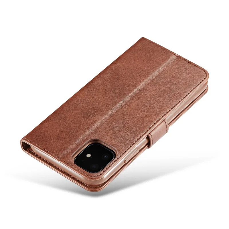 Luxury iPhone Wallet Case PU Leather Folding Cover — Card Holder Slot, Kickstand Function, Full Access to Ports, Shockproof Drop Protection