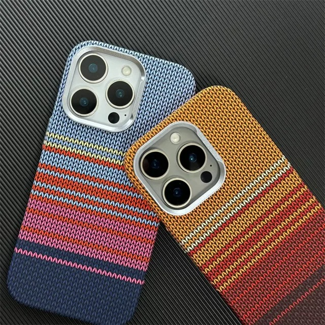Premium Carbon Fiber Texture iPhone Case — Half-Wrapped MagSafe Compatible, Shockproof, Anti-Fingerprint, Anti-Scratch, Lightweight Wireless Charging Cover
