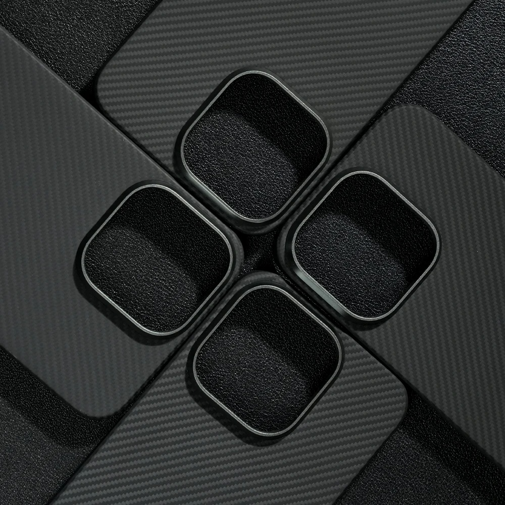 Premium Carbon Fiber iPhone Case — Half-Wrapped MagSafe Compatible, Shockproof, Anti-Fingerprint, Anti-Scratch, Non-Slip, Textured Kevlar Finish