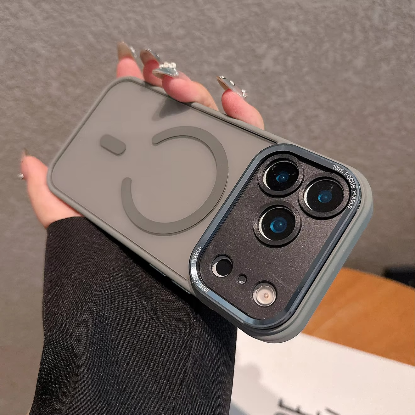 Premium Clear Magnetic iPhone Case MagSafe Compatible Shockproof Anti-Fingerprint Cover with Wireless Charging Support and Slim Grip Design