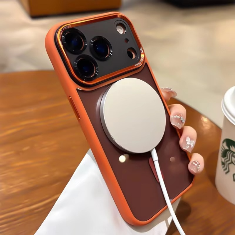 Premium Clear Magnetic iPhone Case MagSafe Compatible Shockproof Anti-Fingerprint Cover with Wireless Charging Support and Slim Grip Design