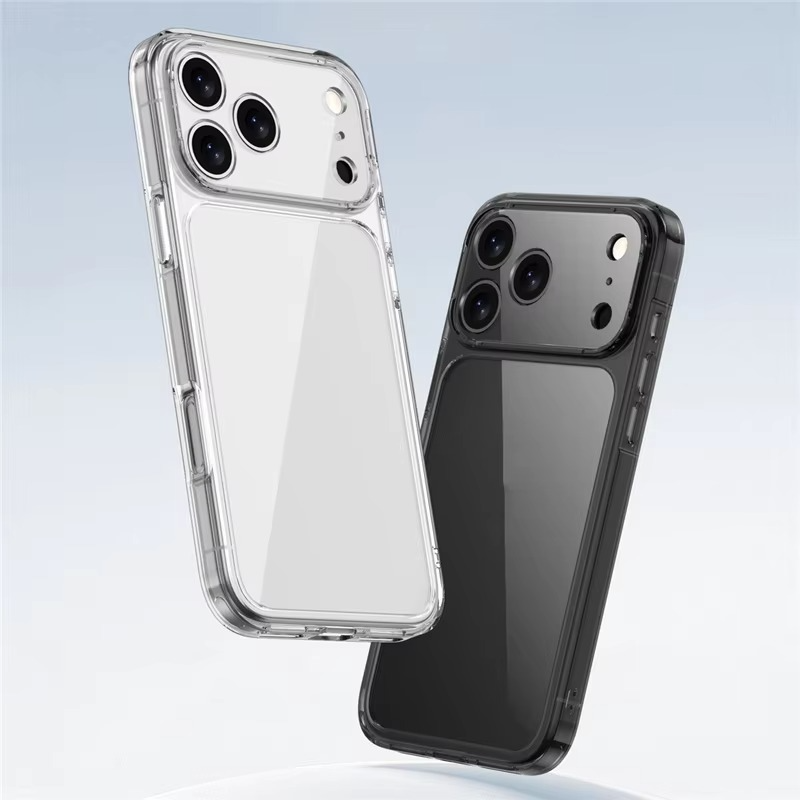 Premium Clear Shockproof Case — Full Camera Lens Protection, Anti-Fingerprint Transparent PC + TPU Cover, Non-Slip Waterproof Full Coverage Design