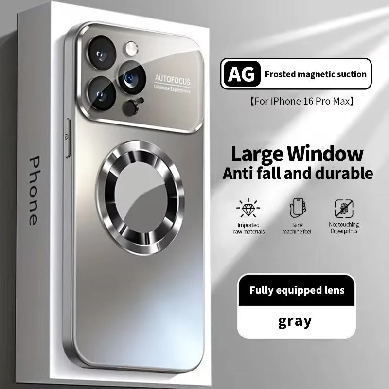 Premium MagSafe Compatible Shockproof iPhone Case with Glass Camera Lens Protection, Magnetic Wireless Charging, Slim Anti-Fingerprint Cover