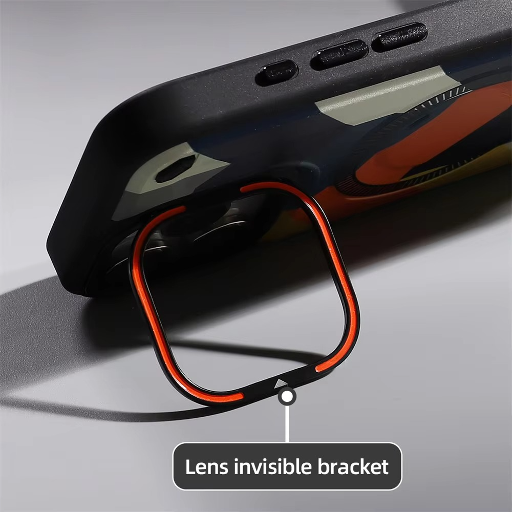 Premium MagSafe Magnetic iPhone Case — Camouflage Graffiti Armor Cover with Invisible Lens Holder, Kickstand, Anti-Fingerprint Matte Protection