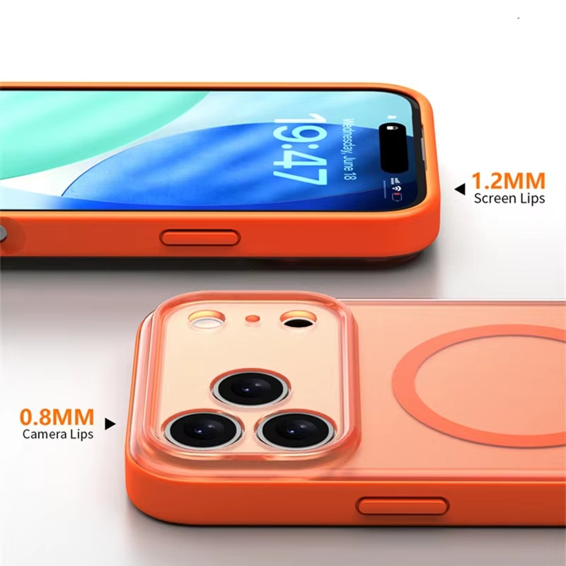 Premium Magnetic iPhone Case — Matte Translucent Skin-Feel Cover with MagSafe Wireless Charging, Shockproof Anti-Fingerprint PC+TPU Design