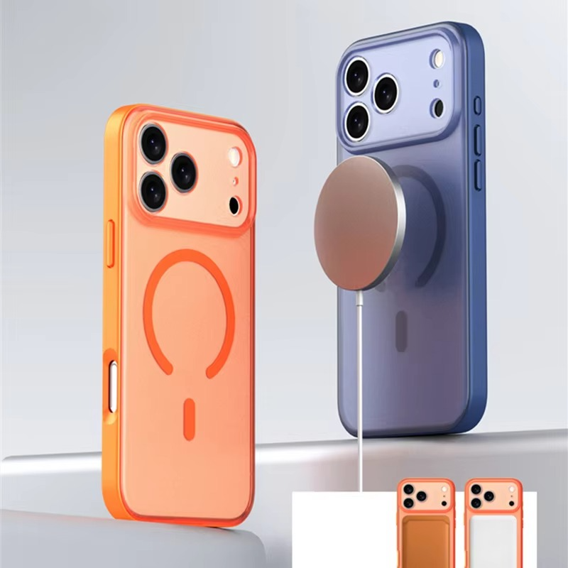 Premium Magnetic iPhone Case — Matte Translucent Skin-Feel Cover with MagSafe Wireless Charging, Shockproof Anti-Fingerprint PC+TPU Design