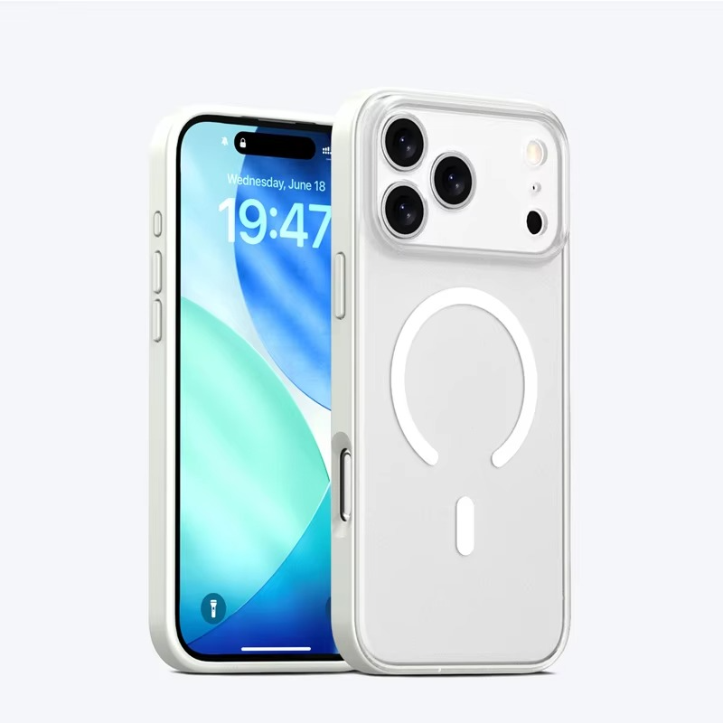 Premium Magnetic iPhone Case — Matte Translucent Skin-Feel Cover with MagSafe Wireless Charging, Shockproof Anti-Fingerprint PC+TPU Design