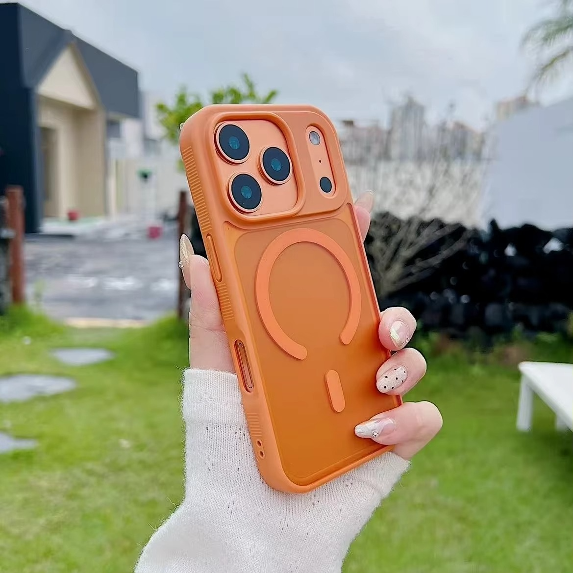 Premium Magnetic iPhone Case — Matte Translucent Skin-Feel Cover with MagSafe Wireless Charging, Shockproof Anti-Fingerprint PC+TPU Design