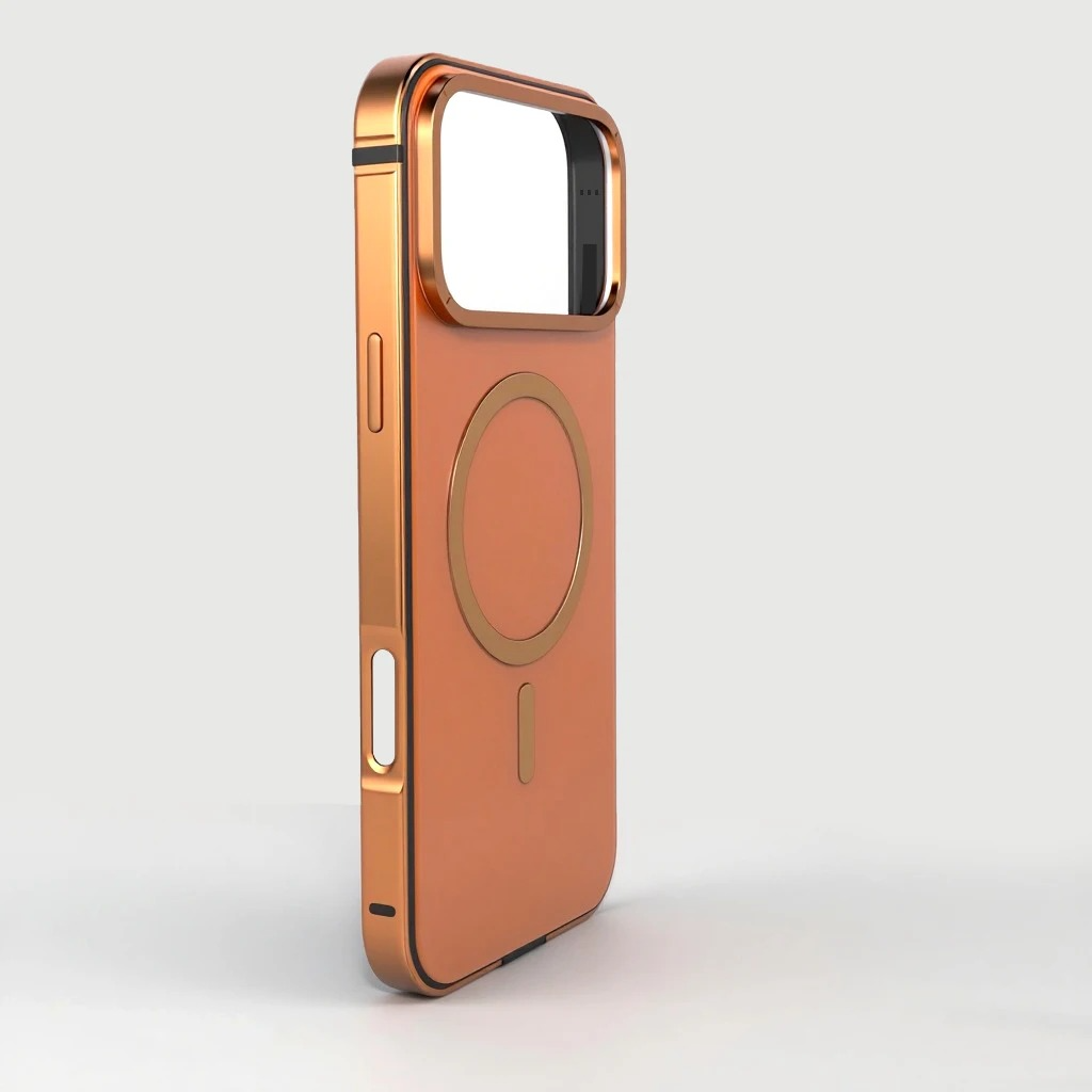 Premium Magnetic iPhone Case — Original Color Backplate with Aluminum Alloy Frame, Hard Anti-Drop Protection, Slim Durable Cover