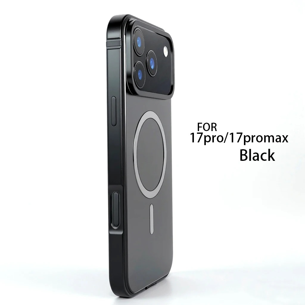 Premium Magnetic iPhone Case — Original Color Backplate with Aluminum Alloy Frame, Hard Anti-Drop Protection, Slim Durable Cover