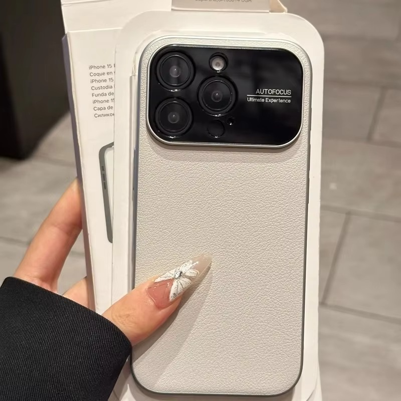 Premium Magnetic iPhone Case — Plain Leather Design with Built-In Strong Magnets, Heat Dissipation Holes, Anti-Fingerprint & Scratch-Resistant Protective Cover