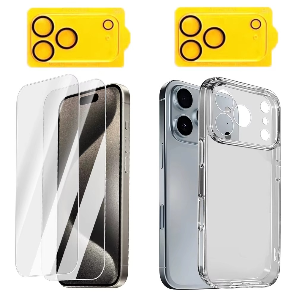 Premium Transparent iPhone Case — Shockproof Clear PC+TPU Cover with Corner Protection, Anti-Scratch, Slim Protective Shell