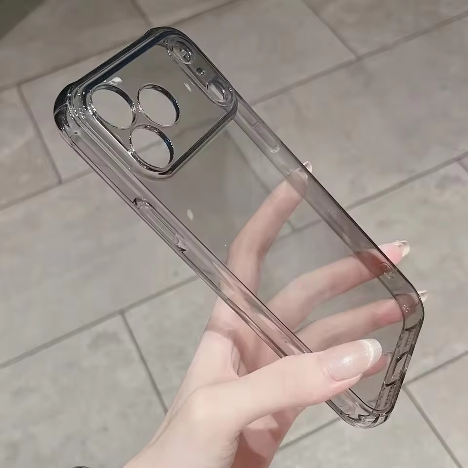 Premium Transparent iPhone Case — Shockproof Clear PC+TPU Cover with Corner Protection, Anti-Scratch, Slim Protective Shell