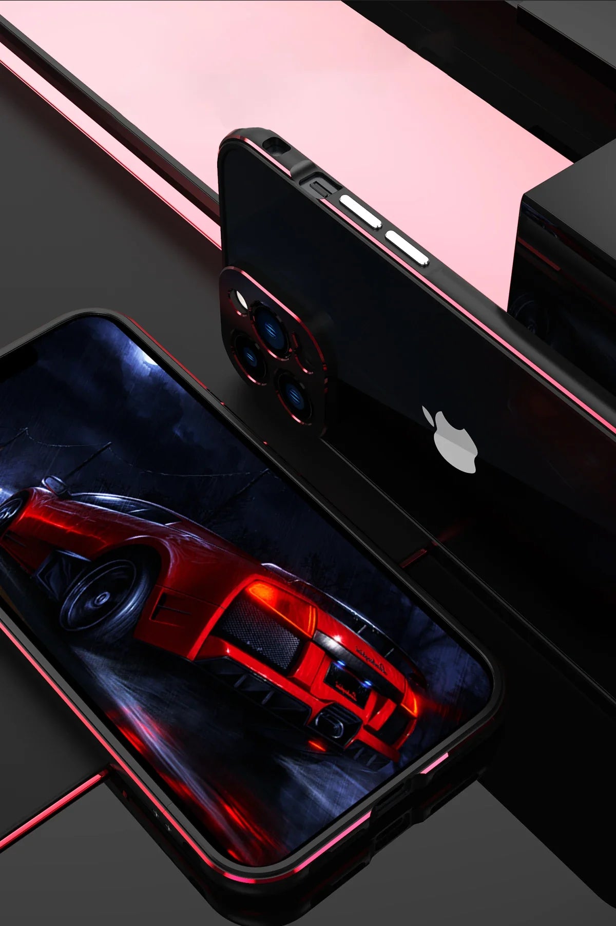 Premium iPhone Bumper Case Aluminum Metal Frame — Slim Protective Cover with Camera Protector, Shockproof Heavy Duty Anti-Scratch Design