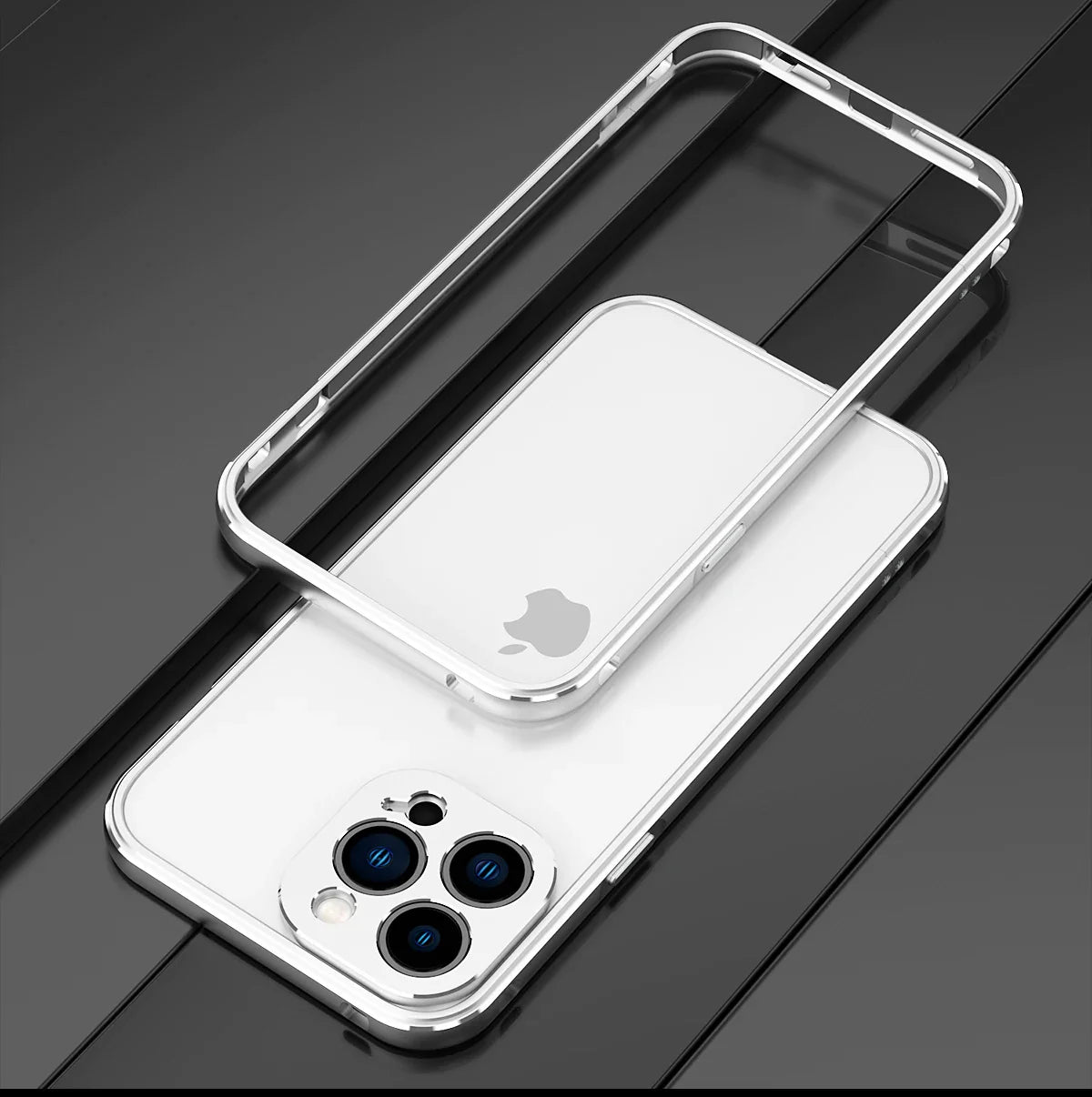Premium iPhone Bumper Case Aluminum Metal Frame — Slim Protective Cover with Camera Protector, Shockproof Heavy Duty Anti-Scratch Design