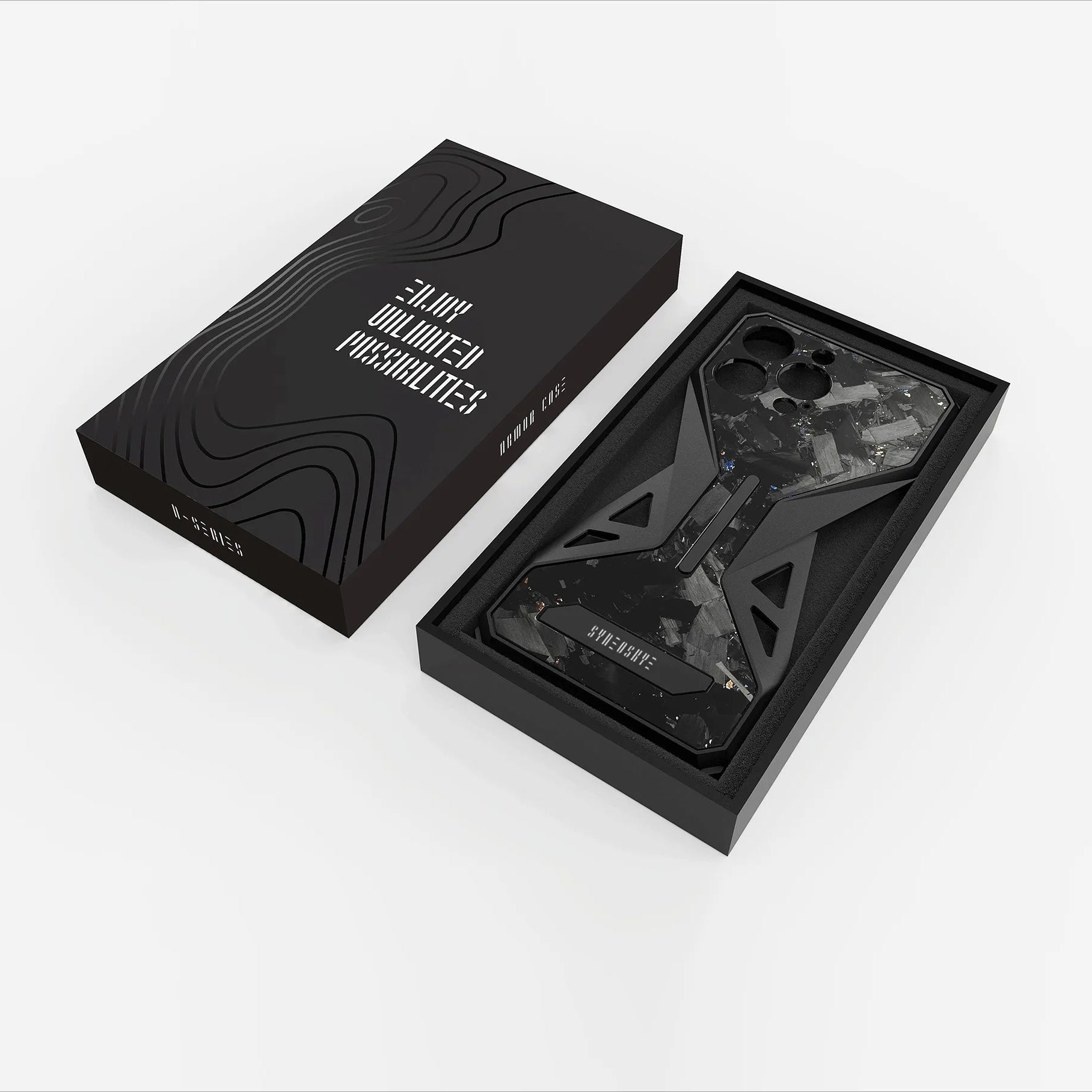 Premium iPhone Case Forged Carbon Fiber + Metal — Semi-Wrapped Shockproof Cover with Anti-Fall Lens Protection, Slim Luxury Design