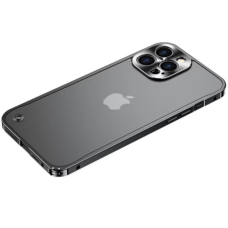 Premium iPhone Case Magnetic Aluminum Alloy Frame — Frosted PC Back Cover, Slim Protective Design, Lightweight Scratch-Resistant Metal Phone Shell