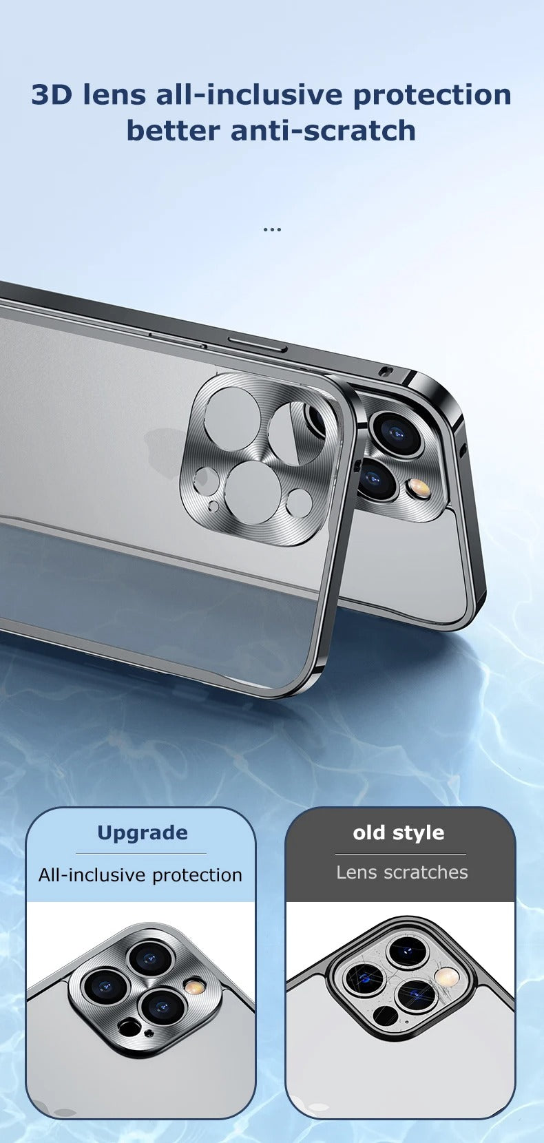 Premium iPhone Case Magnetic Aluminum Alloy Frame — Frosted PC Back Cover, Slim Shockproof Protective Shell, Lightweight Scratch-Resistant Metal Design